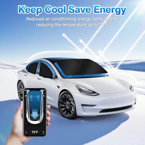 Windshield Sun Shade for Tesla Model Y 2020 (8 Count)