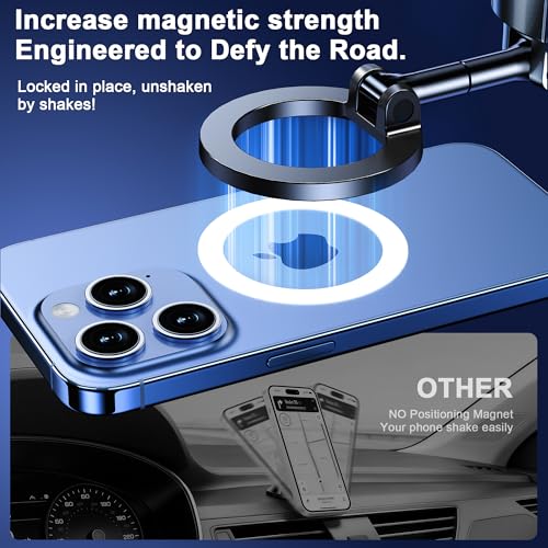 for MagSafe Car Phone Holder Mount Phone Mount for Car Windshield Dashboard Air Vent Universal Hands Free Automobile Cell Phone Holder Fit for iPhone Smartphone Camera Mounts