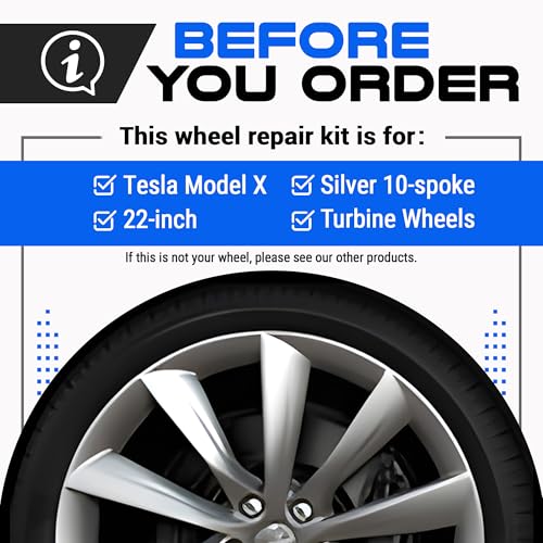Premium Tesla Wheel Curb Rash Repair Kit for Model X 22