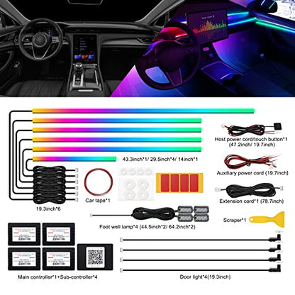 Dreamcolor Acrylic Interior Car LED Strip Light with Wireless APP