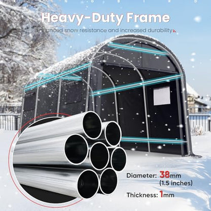 10' x 15' Carport Heavy Duty with Roll