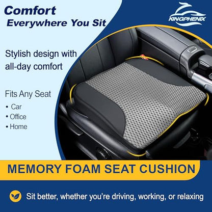 Memory Foam Car Seat Cushion for Driving Comfort and Office Use
