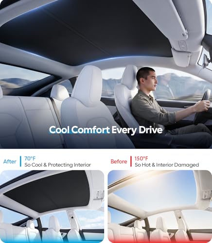for Tesla Model Y Accessories Sunshade Roof