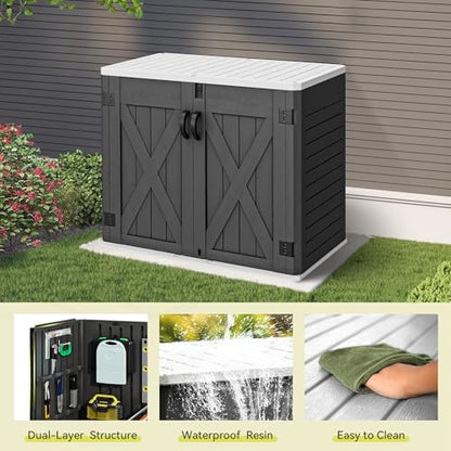 Outdoor Resin Storage Sheds with X