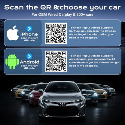 CarPlay Wireless Adapter for iPhone & Android Auto