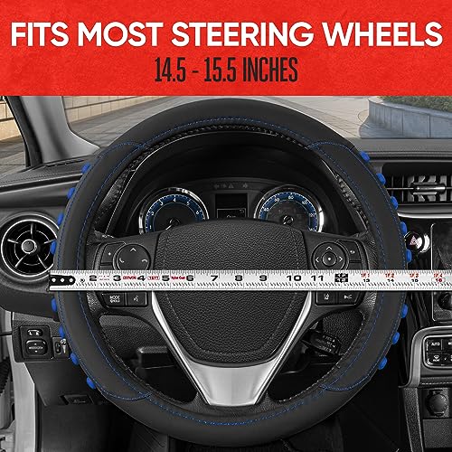 FlexGrip Blue Steering Wheel Cover for Cars