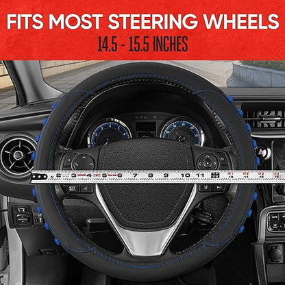 FlexGrip Blue Steering Wheel Cover for Cars