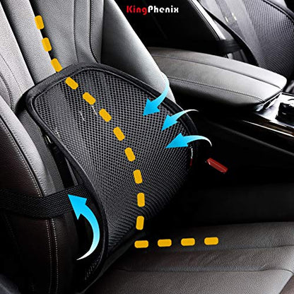 2 Pack Mesh Lumbar Support for Car and Office Chair Comfort (2 Count)