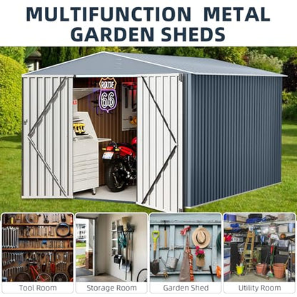 8X12FT Outdoor Metal Storage Shed