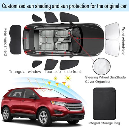 Window Shades 8PCSfor Ford Edge 2015 (8 Count)