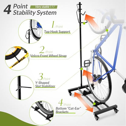 Vertical Bike Stand with Wheels
