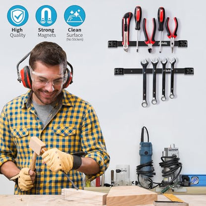 4 Pieces 12" Magnetic Tool Holder Strip (4 Count)
