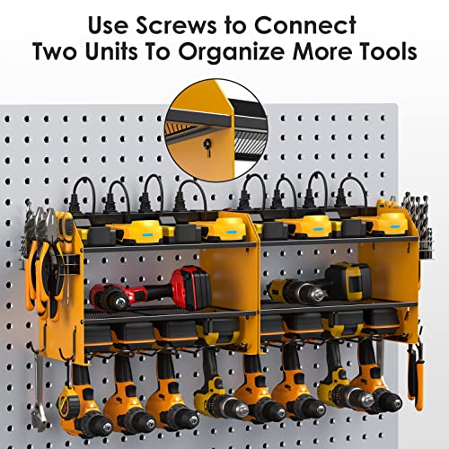 Wall Mount Modular Tool Charging Organizer
