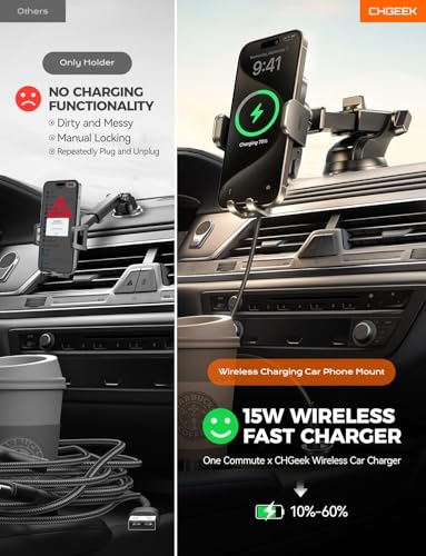 Wireless Car Charger Phone Holder Mount