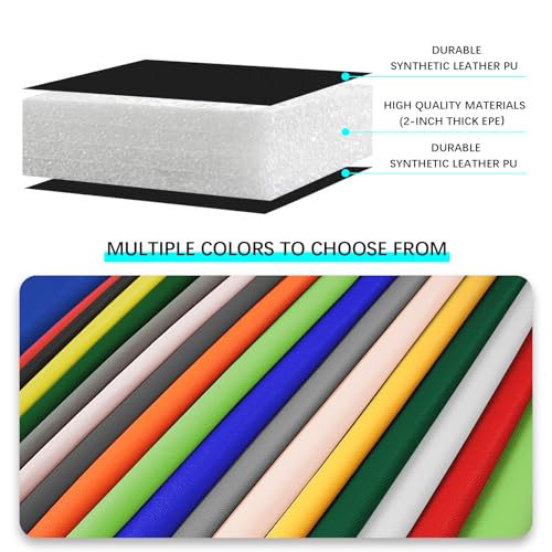 60" 72" High Gym Wall Padding 2" Thick Foam Basketball Court Wall Mount Protector for Garage Taekwondo Babyroom