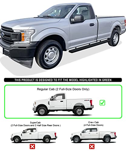 Wheel to Wheel Running Boards 5in Compatible with Ford F150 2015 (2 Count)
