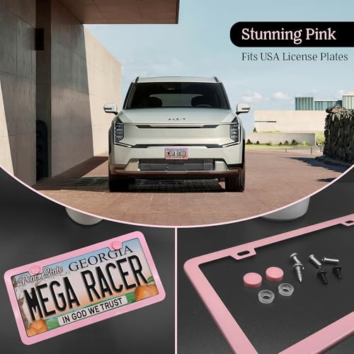 Premium Slim Princess Pink License Plate Frame