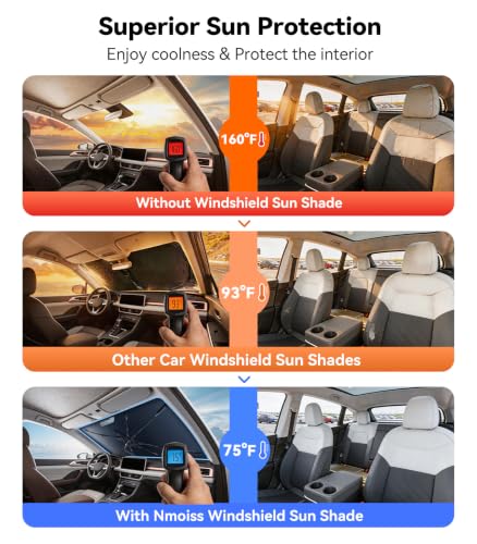 Vinyl Coating Heat Shield] Windshield Sun Shade Umbrella Custom for Volkswagen Taos