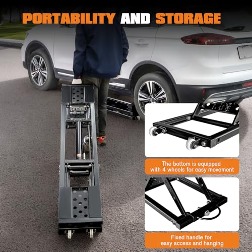 7000 LBS Portable Car Lift with Extension Plates for Garage Use