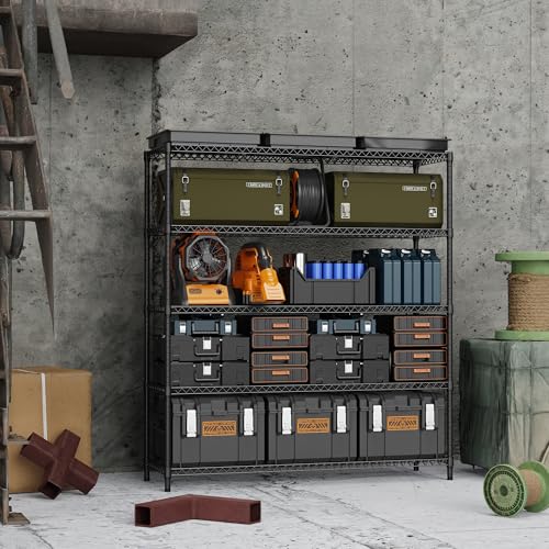 3500LBS 59" W 5 Tiers Storage Shelves