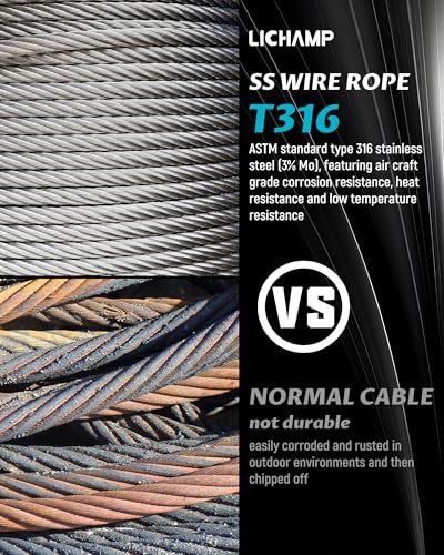 350FT 1 8" Stainless Steel Wire Rope Cable