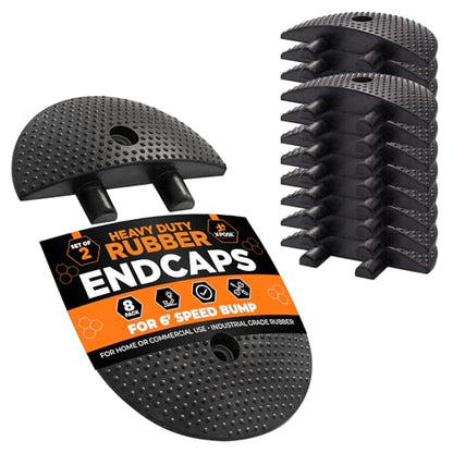 Rubber End Caps for 6 Ft Speed Bumps (8 Count)
