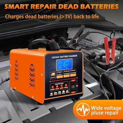 12V 24V Heavy Duty Car Battery Charger