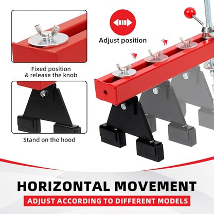 Engine Support Bar 1100lbs Capacity Motor Transverse Bar with 2