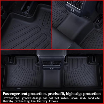 2 Rows Floor Mats for 2025 Nissan Armada 7 and 8 Passenger Models