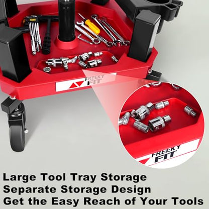 Rolling Shop Stool with Wheels