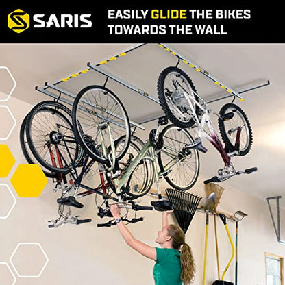 Glide Bike Storage Ceiling Rack Grey