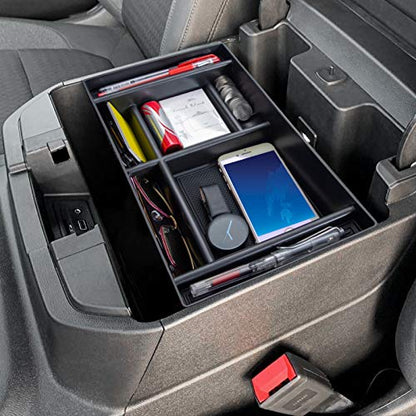 Center Console Organizer for Chevy Silverado & GMC Sierra Black Trim