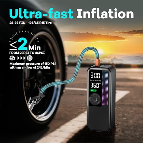 Tire Inflator Portable Air Compressor (24 Count)