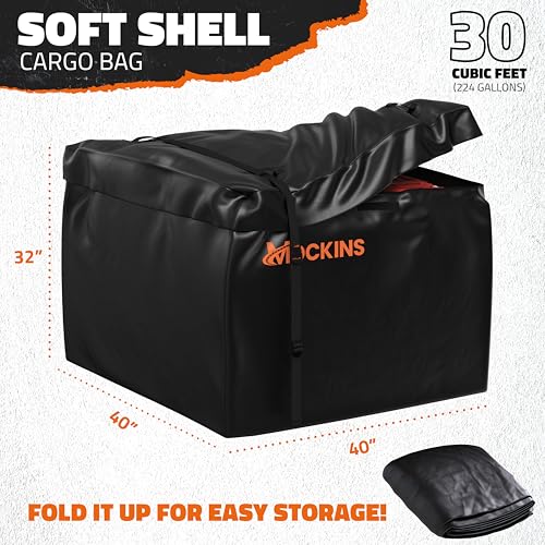 Square Trailer Hitch Cargo Carrier & 30 Cu Ft Waterproof Cargo Bag