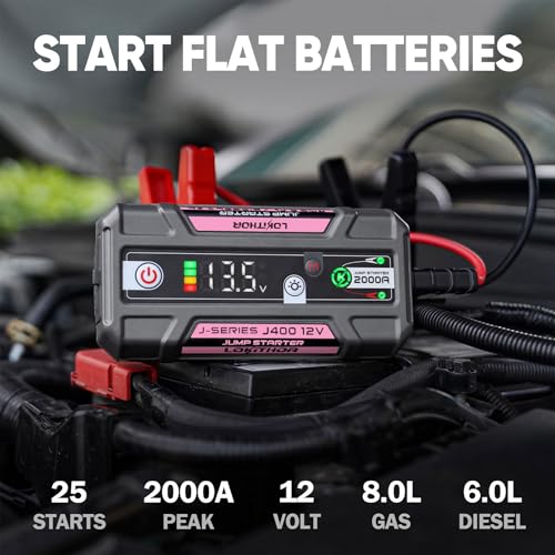 J400 Portable Jump Starter for Upto 8.0L Gas & 6.0L Diesel Engines