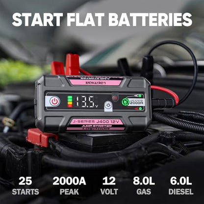 J400 Portable Jump Starter for Upto 8.0L Gas & 6.0L Diesel Engines