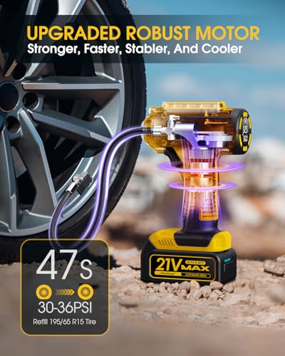 Cordless Tire Inflator Portable Air Compressor