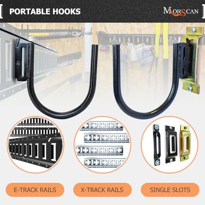 4-Pack 4-Inch J Hooks for E-Track and X-Track Rails (4 Count)