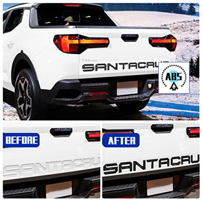 Tailgate Inserts Letters Compatible for 2022 2023 2024 2025 2026 Santa Cruz 3D Raised & Strong Adhesive Decals Letters Rear Emblem Decal Sticker Compatible for Santa Cruz Accessories