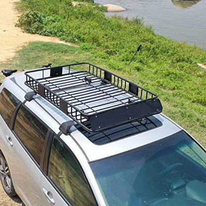 64"x39"x4" Roof Rack Cargo Basket with Cargo Net
