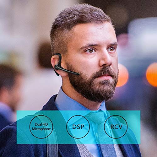 Bluetooth Earpiece Headphone Dual Noise Cancelling Mic Painless Open