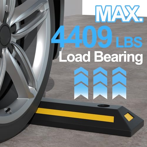 2PCS Rubber Parking Guide Tire Blocks