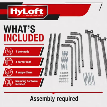 Adjustable Garage Ceiling Mount Storage Rack Kit