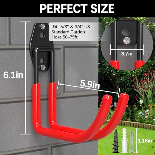 Garden Hose Holder Wall Mount (4 Count)