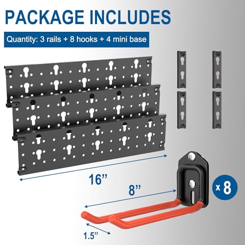 Wall Mount Garage Tool Storage Rack Folding Chair Hangers