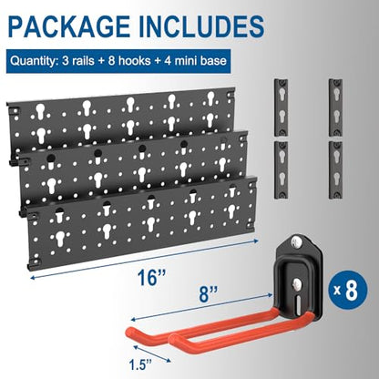 Wall Mount Garage Tool Storage Rack Folding Chair Hangers