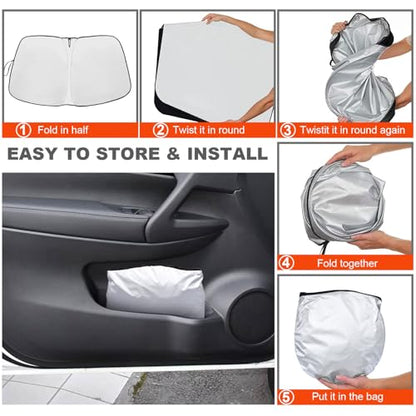 Foldable Front Windshield Sunshade fit for Nissan Rogue 2014
