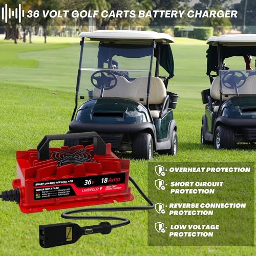 36V Golf Carts Battery Charger for 18 AMP EZGO TXT