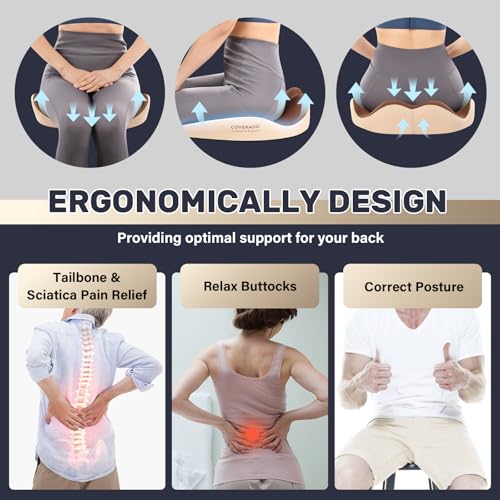 Car Seat Cushion and Lumbar Support Pillow