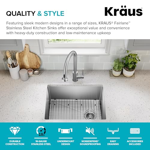 Stainless Steel 25 in 18 Gauge Undermount Sink KHU641